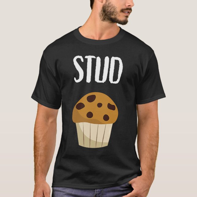 Camiseta Gráfico para Homens com Muffin (Frente)