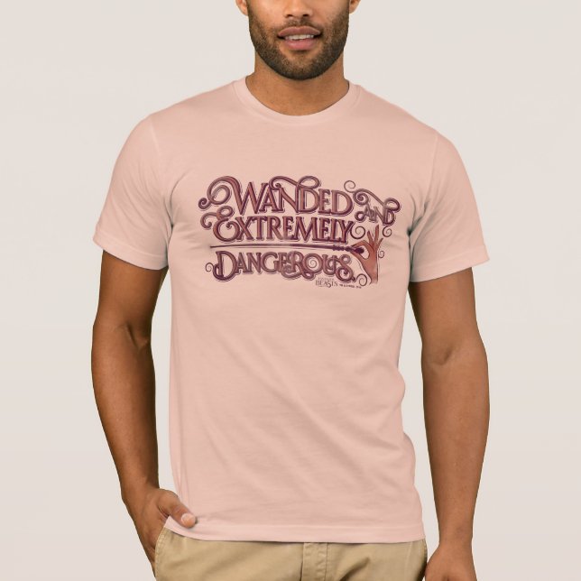 Camiseta Gráfico Perigoso E Com Perigo - Rosa (Frente)