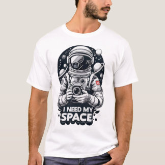 Camiseta Gráfico "Preciso do Meu Espaço"