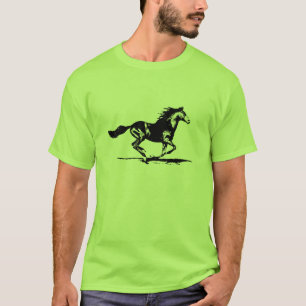 Camiseta Gráfico preto do cavalo do garanhão