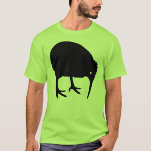 Camiseta Gráfico preto do pássaro do quivi