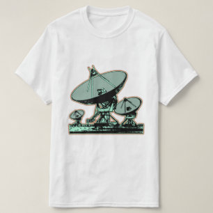 Camiseta Gráfico retro da antena parabólica
