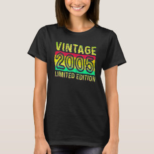 Camiseta Gráfico Retro de 17 Anos de Idade 2005 Aniversário