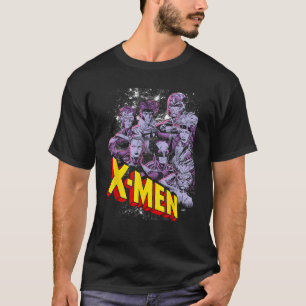Camiseta Gráfico Retroativo da Equipe de Vintagem Marvel X