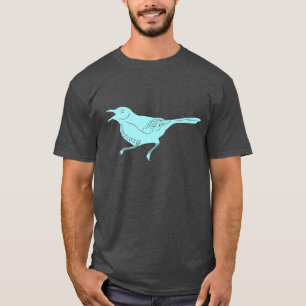 Camiseta Gráfico Retroativo das Aves do Estado do Mockingb