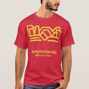 Camiseta Gráfico Retroativo Minimalista de Canyonlands Utah