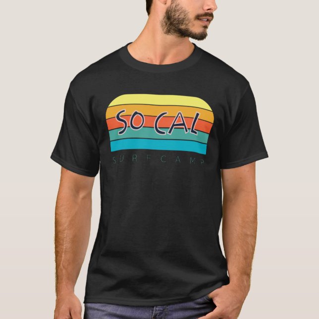 Camiseta Gráfico retrormulticulorcolorida - Campo de Surf S (Frente)