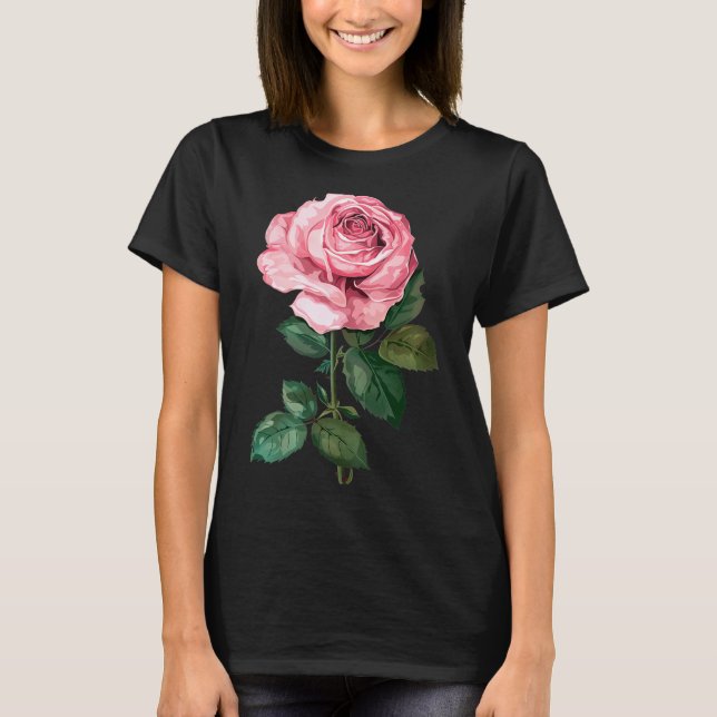 Camiseta Gráfico Rosa Premium Tri-blend  (Frente)
