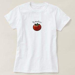Camiseta Gràfico Rústico de Tomate Italiano Pomodoro