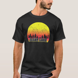Camiseta Gráfico Sênico do Sunset Cênico Retro do Lago Limp
