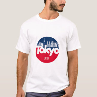Camiseta Gráfico Skyline de Cidade de Tóquio