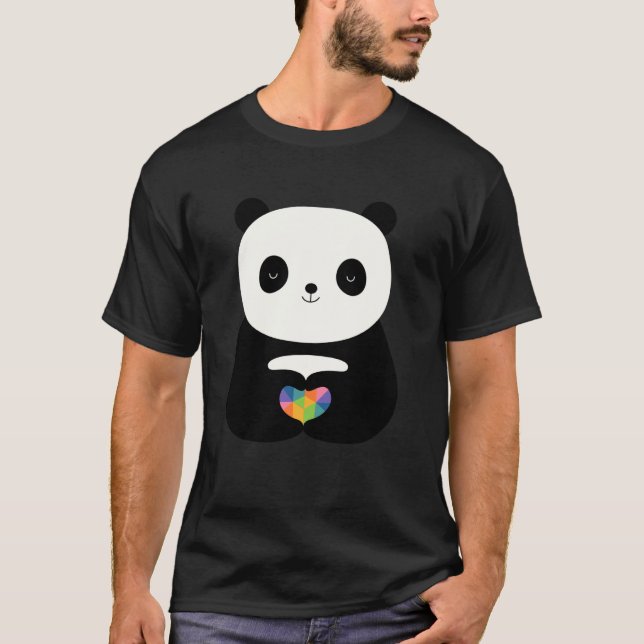 Camiseta Gráfico Threadless Andy Westface Panda Love (Frente)