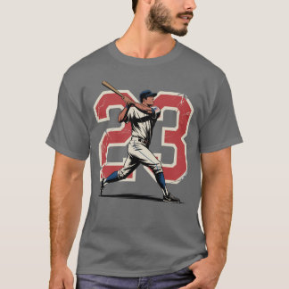 Camiseta gráfico vintage baseball número 23 (UpRGB)(n)