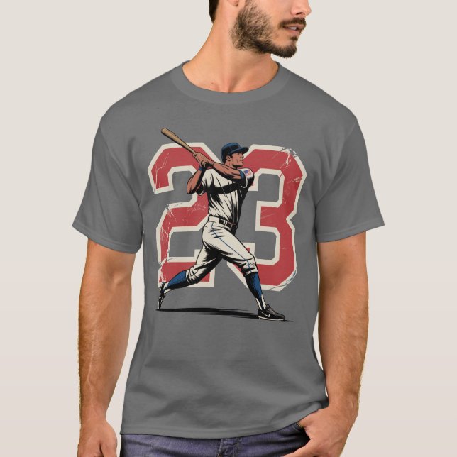 Camiseta gráfico vintage baseball número 23 (UpRGB)(n) (Frente)