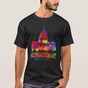 Camiseta Gráfico Wn Americano do Washington Dc Tie Dye