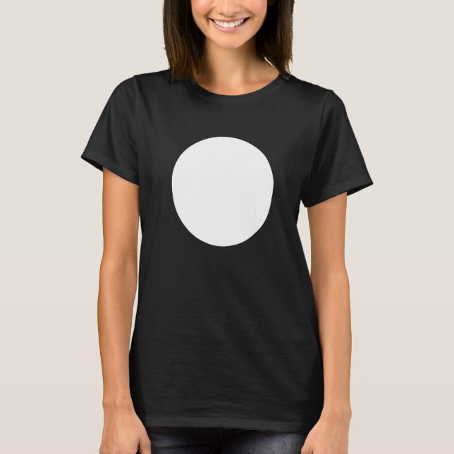 Camiseta Gráficos Abstrato Impressos em Círculo Branco (Frente)