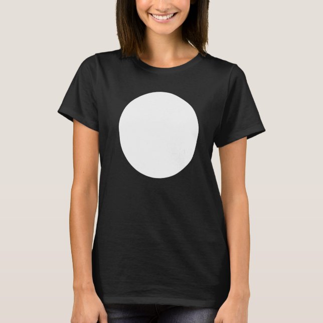 Camiseta Gráficos Abstrato Impressos em Círculo Branco (Frente)