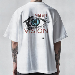 Camiseta Gráficos Abstratos de Olho Cibernético - Visão da 