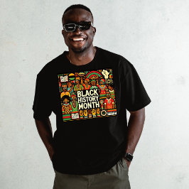 Camiseta Gráficos afro-culturais coloridos