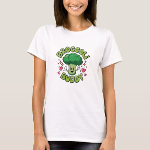 Camiseta Gráficos Broccoli Adoráveis para Amantes Veggie