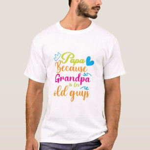 Camiseta Gráficos coloridos 'Eu Amo Você Papai' com bigode