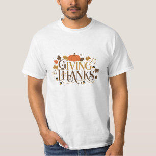 Camiseta Gráficos de Ação de Graças Festivos e Engraçados