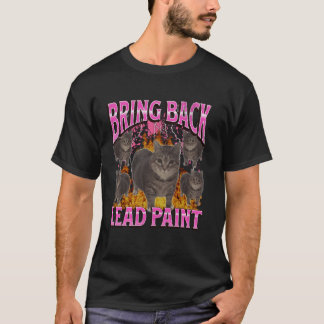 Camiseta Gráficos de Bootleg de Meme de Gato Divertido Trag