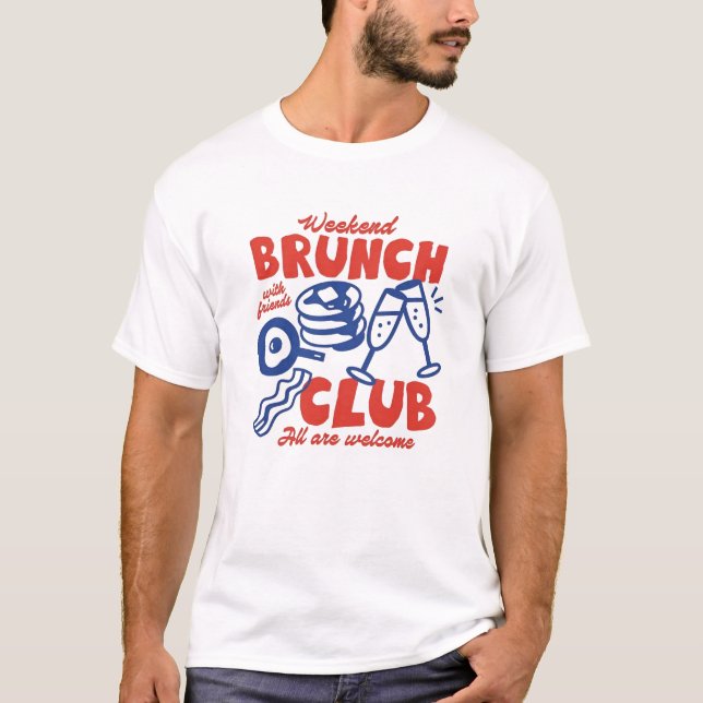 Camiseta Gráficos de Café da Manhã com Amigos  (Frente)