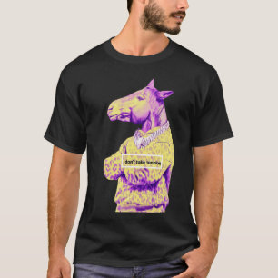 Camiseta Gráficos de Cavalo Roxo /citas motivacionais