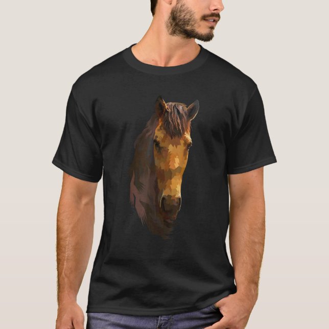 Camiseta Gráficos de Cavalos Sarcásticos Coloridos (Frente)