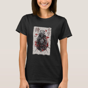 Camiseta Gráficos de Esqueleto de Guerreiro Samurai, Arte J
