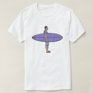 Camiseta Gráficos de Estilo de Vida de Praia de Surfista Pe