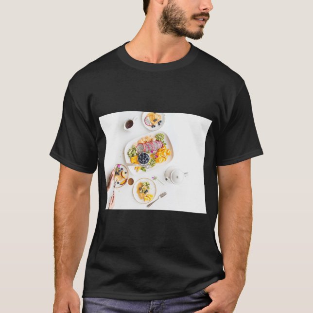 Camiseta Gráficos de Frutas Frescas (Frente)