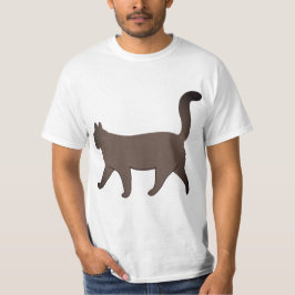 Camiseta Gráficos de Gato Minimalista Fofo | Gato Simples a
