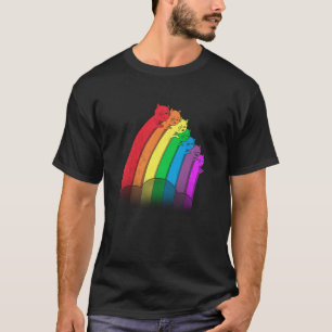 Camiseta Gráficos de Gatos Arco-íris da Threadless Benk