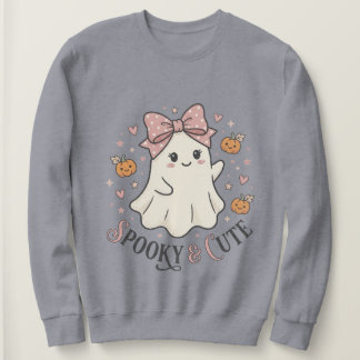 Camiseta Gráficos de Halloween com Laço de Fantasma Fofo Vi