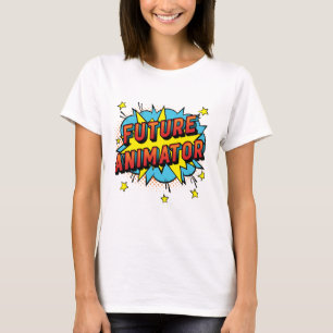 Camiseta Gráficos de Movimento de Animação do Futuro Animad