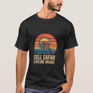 Camiseta Gráficos de Safari de Ciência Retro de Biologia Ce