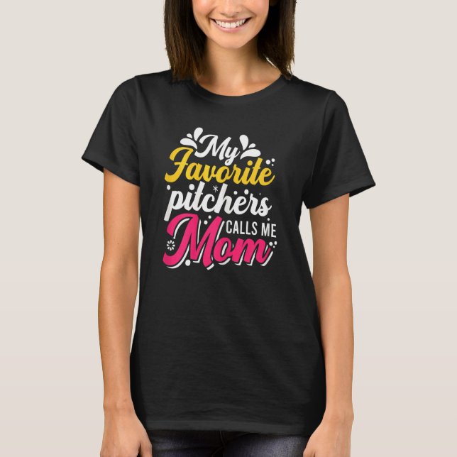 Camiseta Gráficos De Softball, Mulheres E Mães De Lâmpadas  (Frente)
