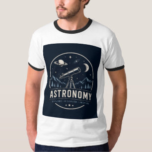 Camiseta Gráficos de Telescópio de Astronomia