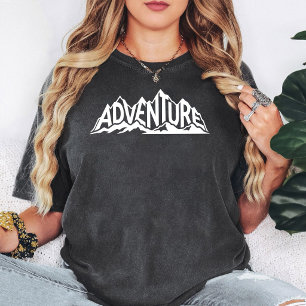 Camiseta Gráficos de Texto Montanha de Aventura