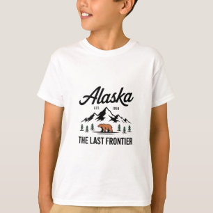 Camiseta Gráficos de Urso da Montanha do Alasca Vintage