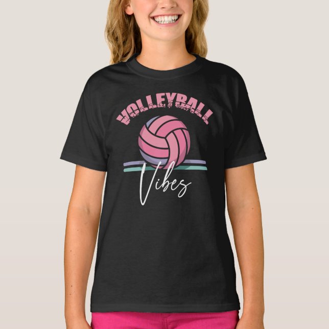 Camiseta Gráficos de Vibrações de Volei (Frente)