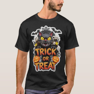 Camiseta Gráficos divertidos de Halloween em 3D com abóbora
