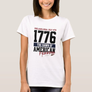 Camiseta Gráficos do Amanhecer da Liberdade Filadélfia 1776