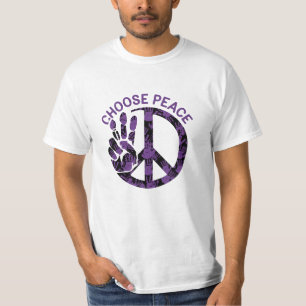 Camiseta Gráficos do Lover de Paz Negrito e Whimsical