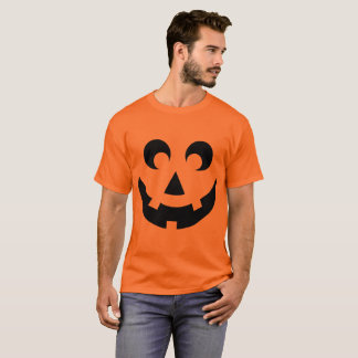 Camiseta Gráficos do Rosto de Abóbora de Halloween Maluco