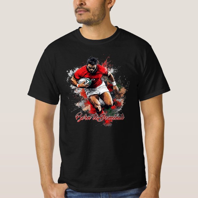 Camiseta Gráficos e Texto para Fãs de Futebol (Frente)