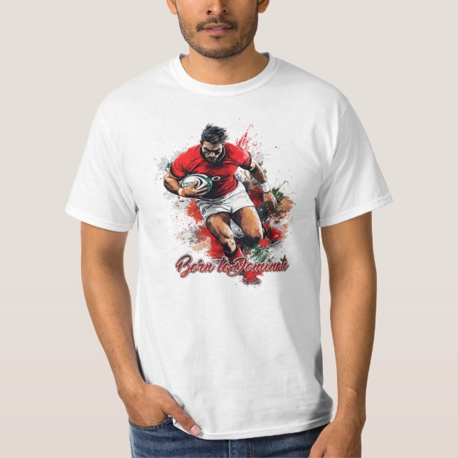 Camiseta Gráficos e Texto para Fãs de Futebol (Frente)