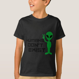 Camiseta Gráficos Engraçados de Alien que Humanos Não Exist